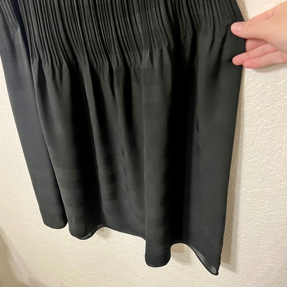 VTG JODY CALIFORNIA Women's Black Pleated Puff Sleeve Sheath Dress - Picture 4 of 6